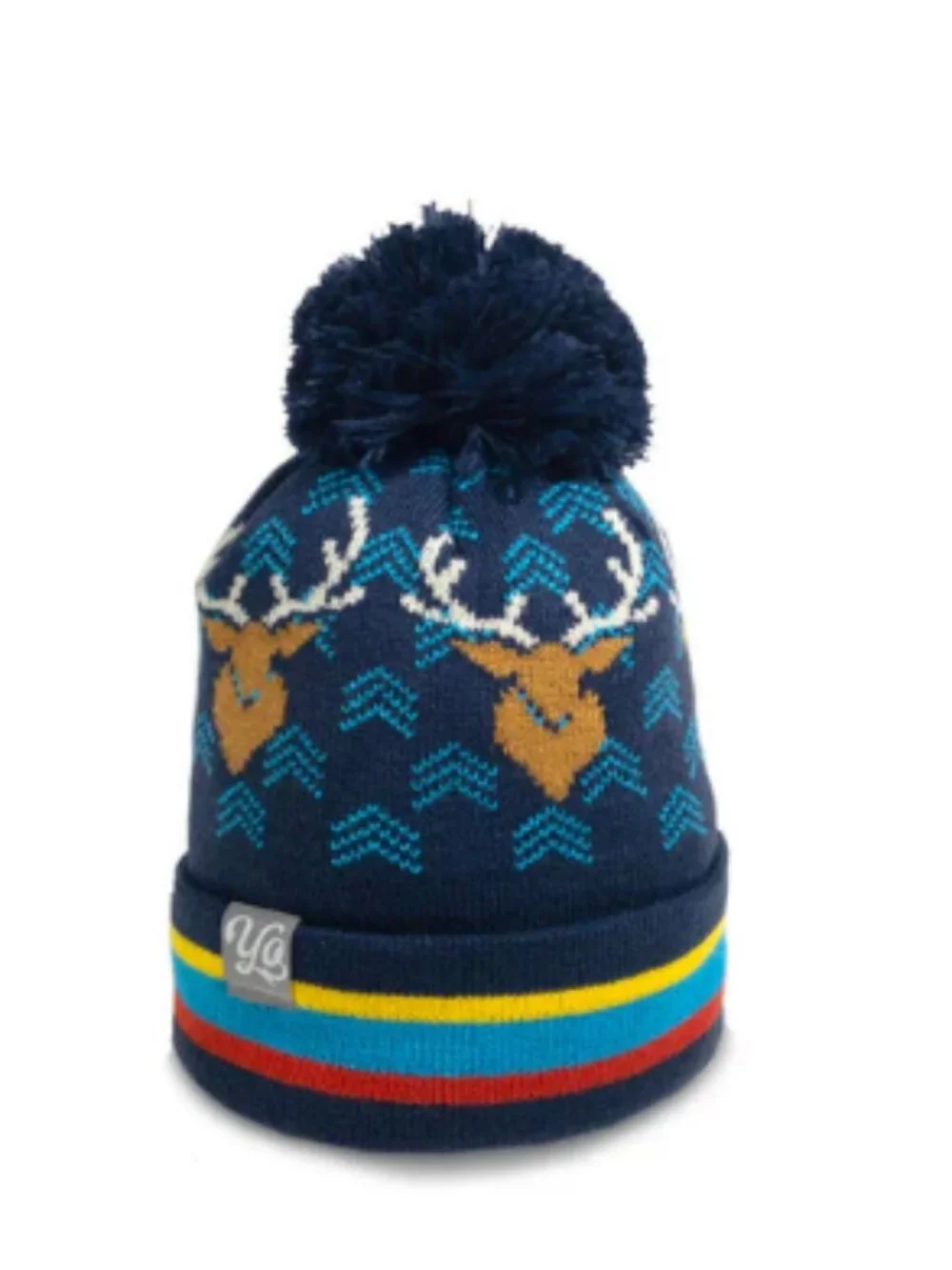 Yo Colorado Kids' Reindeer Beanie 2-7 years Hat Winter Blue NWT Girls Boys